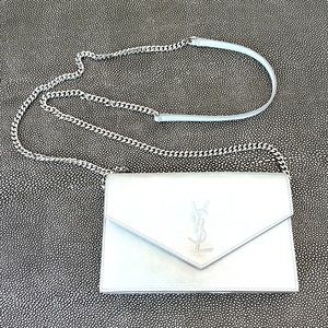 YSL Silver Party Bag with removable chain ⛓